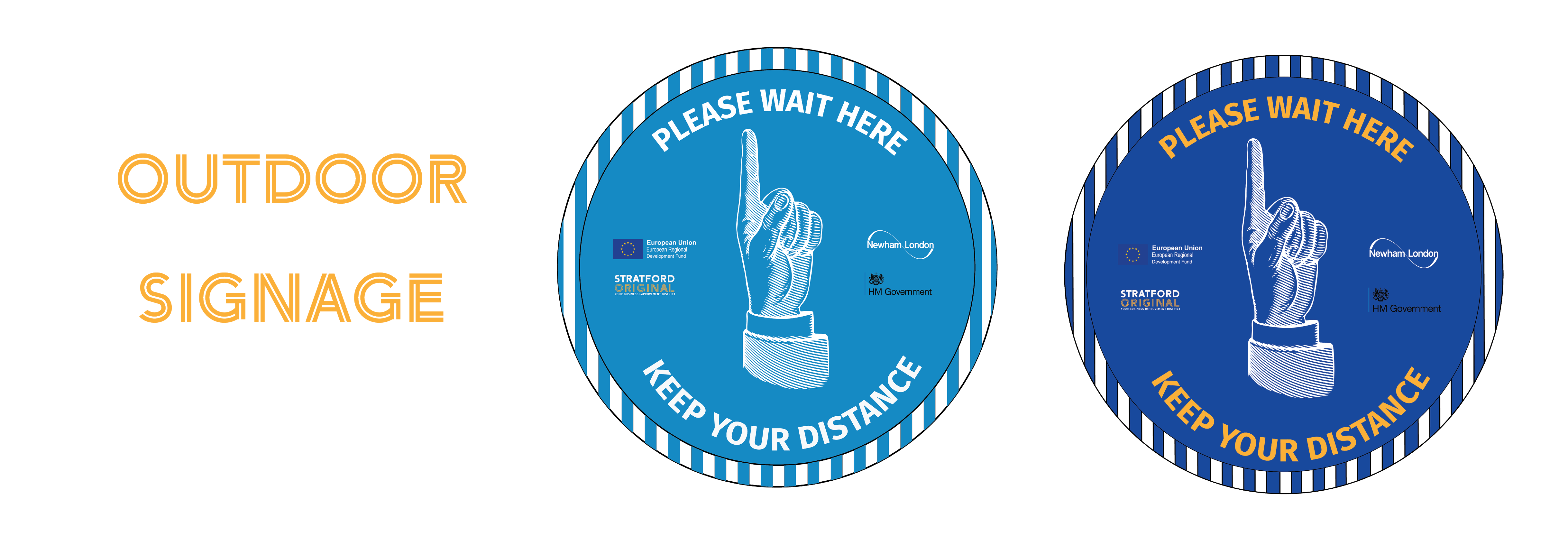 Outdoor signage installation